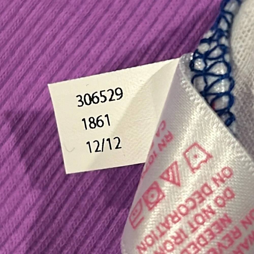 NWT Justice Retail Store Layered Striped Tank Sequins Purple Blue Size 18